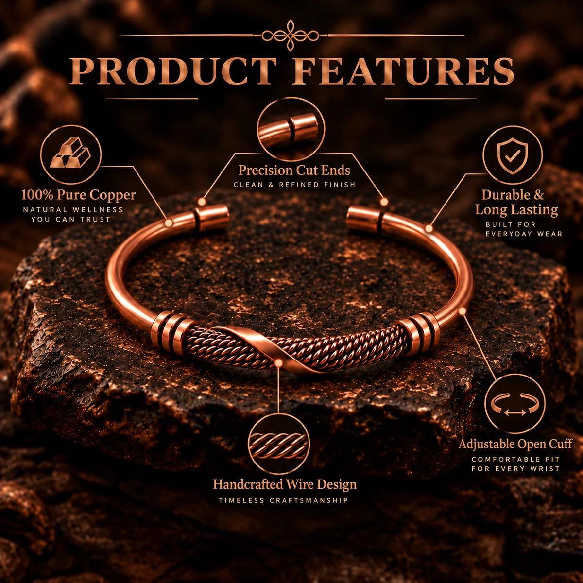 Pure Copper Protection Bracelet
